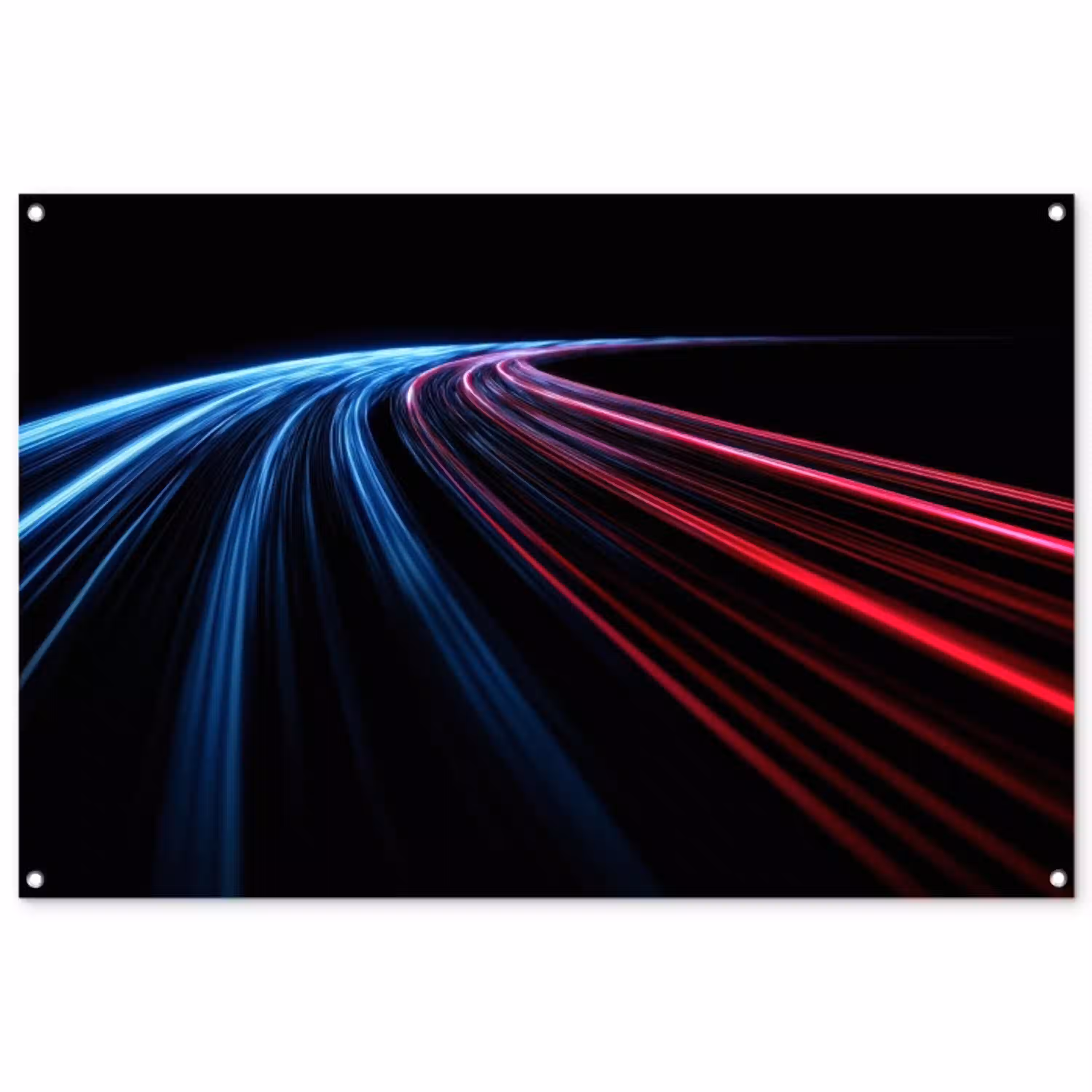 Gaming - Strepen - Gebogen - Blauw tuinposter los doek groot -3d