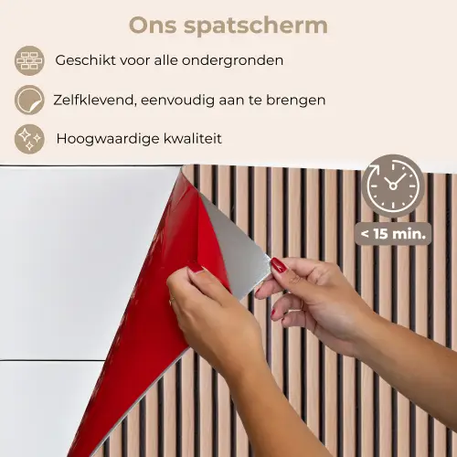 Retro - Hout - Plank - Naturel keuken achterwand spatscherm klein -spatscherm_NL
