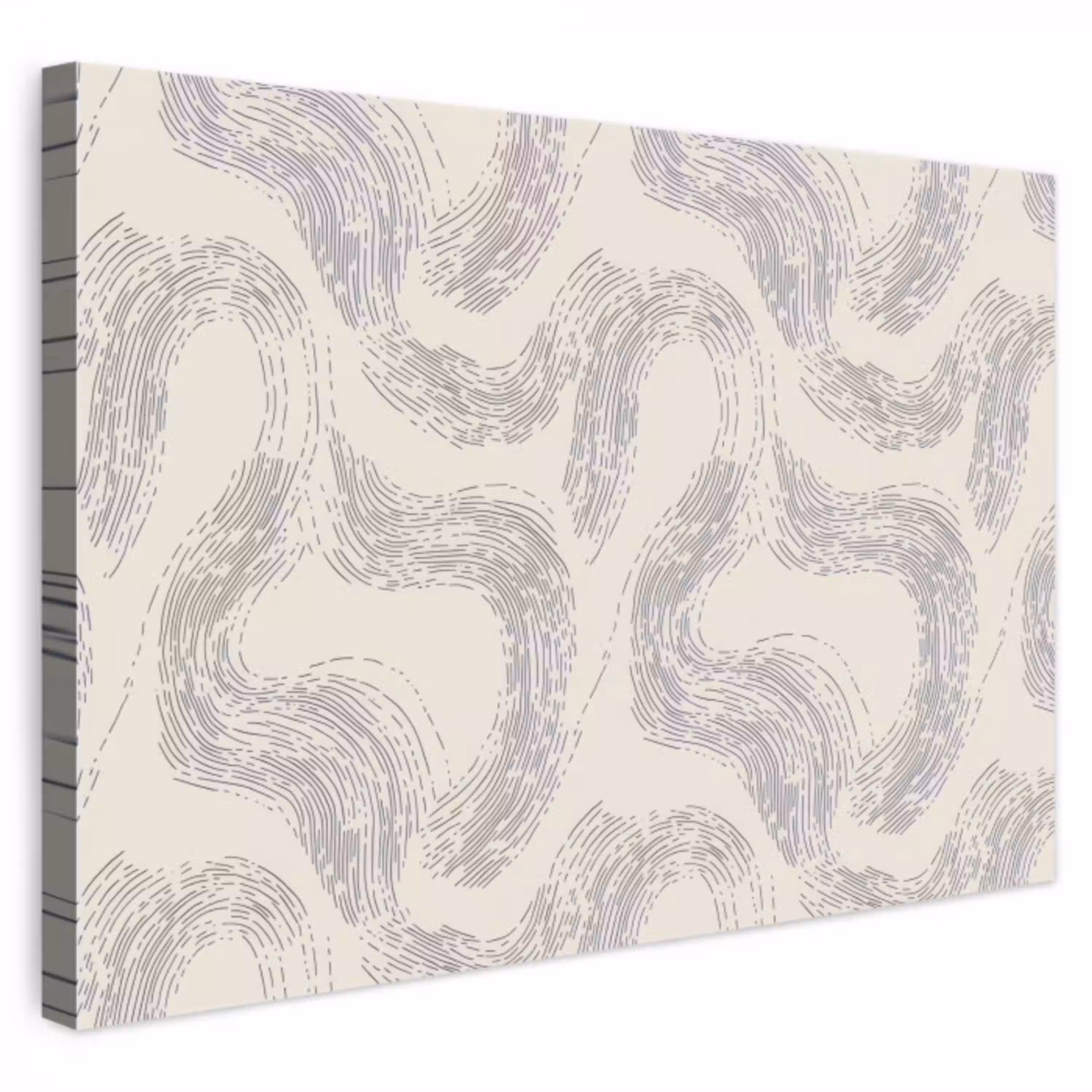 Lijnen - Patroon - Beige - Minimalistisch canvas 2cm klein 34 -3d