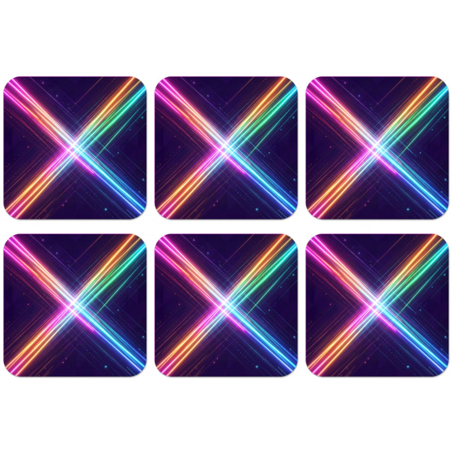 Kruisen - Lasterstralen - Neon onderzetter kurk middel -zkaufland3dotto