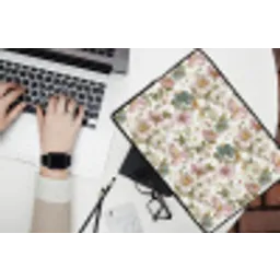 Bloemen - Patroon - Pastel laptophoes neopreen klein 279 -bureau