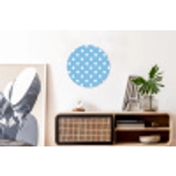 Polka - Dots - Blauw Wandcirkel aluminium klein 190 -kantoor