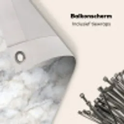 Grijs - Marmer - Gedetailleerd Balkonbeschermer Duitsland klein 596 -closeup_NL