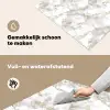 Gouden aders - Marmer - Wit Inductie beschemer met haakjes klein 777 -ky-schoon-nl