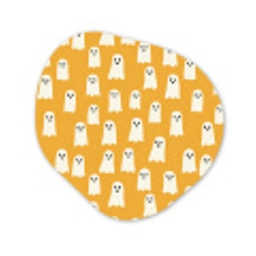 Halloween - Spookjes - Oker Wandcirkel Organisch Forex 3mm klein 629 -3d