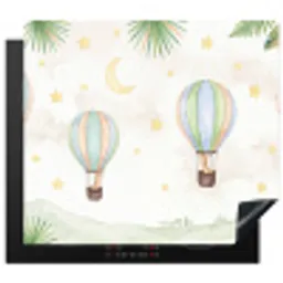 Aquarel - Luchtballonnen - Pastel Inductie beschermer vinyl 3mm middel -3d