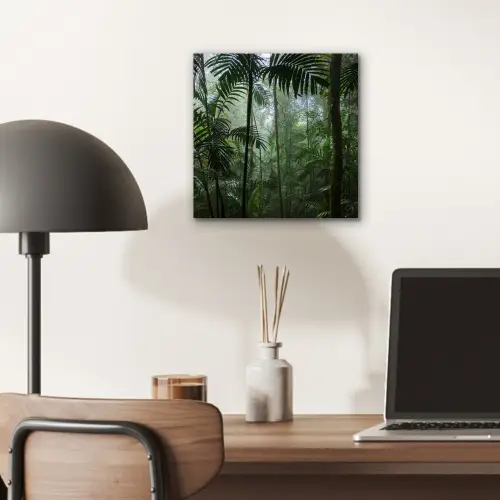 Regenwoud - Tropisch - Jungle - Bomen - Planten aluminium wit klein -sfeer5