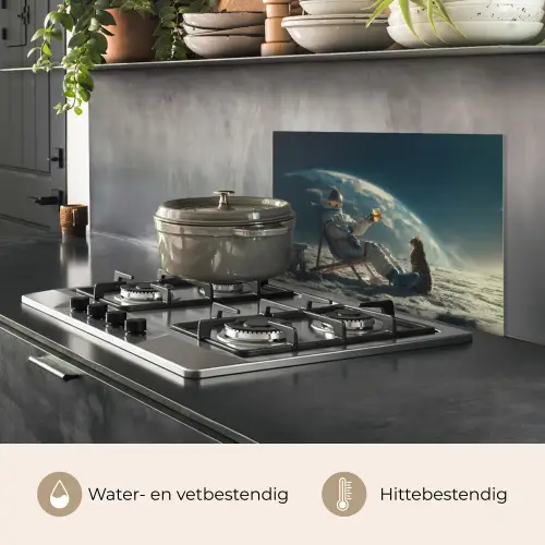 Astronaut - Kat - Glas - Stoel keuken achterwand spatscherm klein -usp_NL