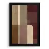 Vlakken - Abstract - Bordeaux - Lijnen fotolijst zwart zonder passe partout klein -3d