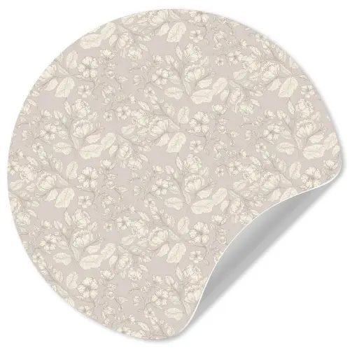 Pioenrozen - Bloesem - Bessen Wandcirkel behangsticker klein 186 -3d