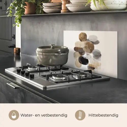 Ovaal - Kleurvlakken - Penseelstreken keuken achterwand spatscherm klein -usp_NL