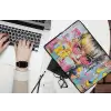 Expressief - Milkshake - Vrouw - Felle kleuren laptophoes neopreen klein -bureau