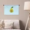 Avocado - Illustratie - Groene - Vrucht Wandkleed katoen klein -sfeer4