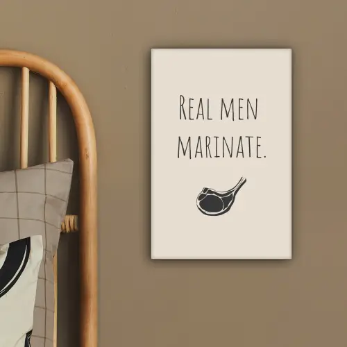 Vlees - Minimalistisch - Beige - Quote canvas 2cm klein -sfeer3