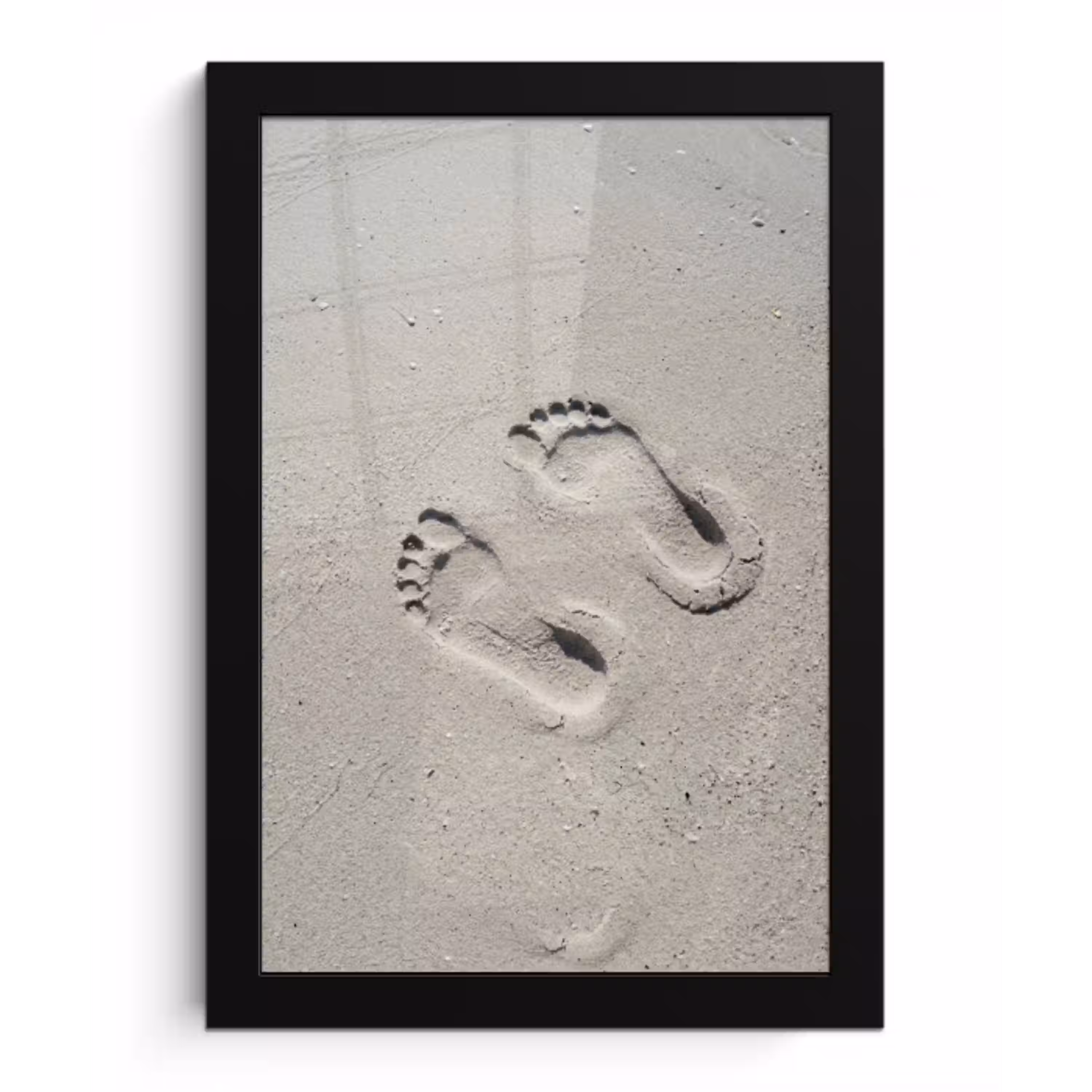 Voeten - Zand - Zee fotolijst zwart zonder passe partout klein -3d