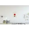 Klaproos - Bloem - Rood - Valentijn textielposter latten blank klein -kinderkamer