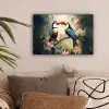 Toekan - Vogels - Bloemen - Natuur - Jungle canvas 2cm klein -sfeer1