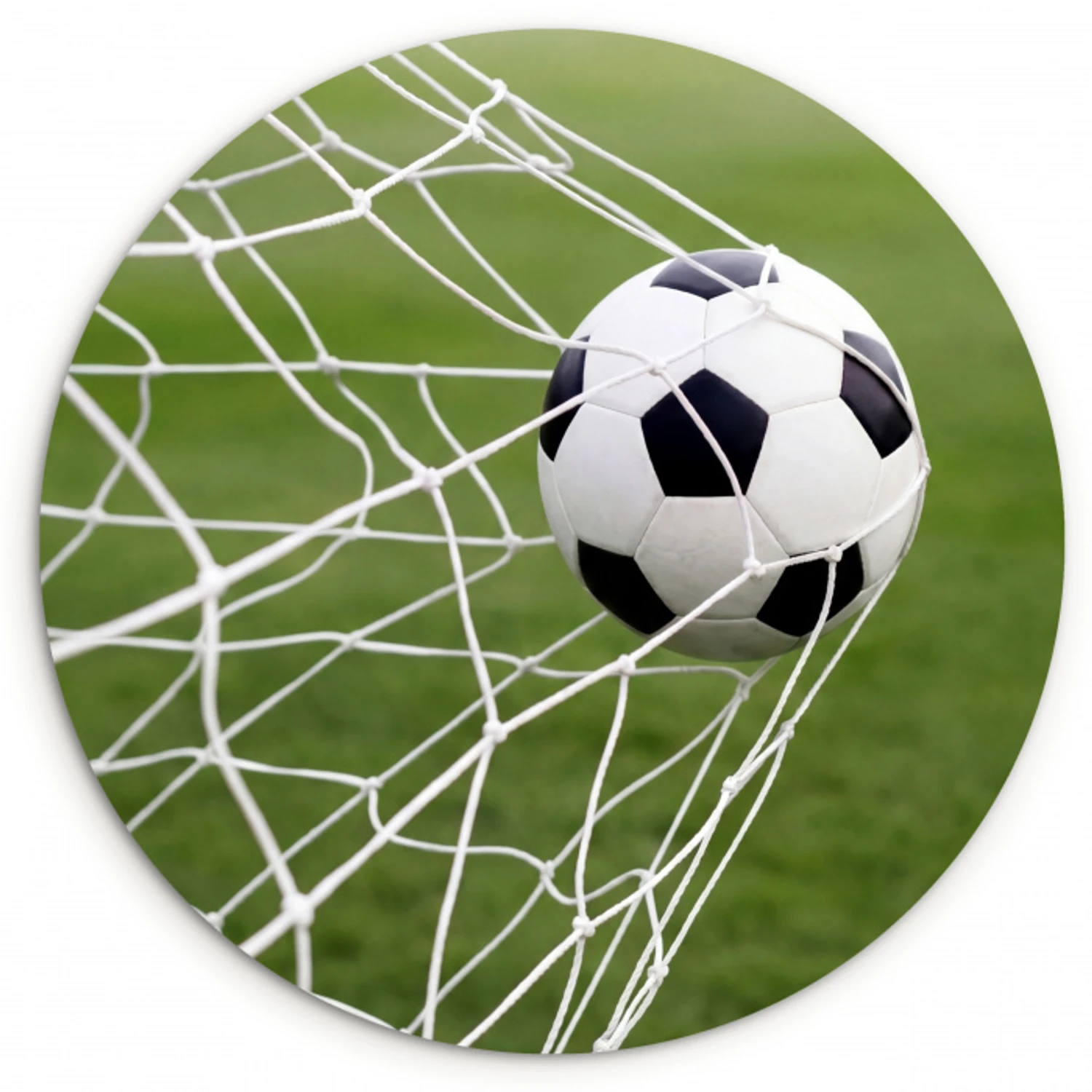 Voetbal - Goal - Net - Sport Wandcirkel kunststof plaat 5mm dik klein -3d