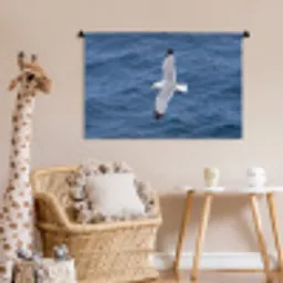 Zeemeeuw - Oceaan - Blauw Wandkleed katoen middel -wsfeer5_kind