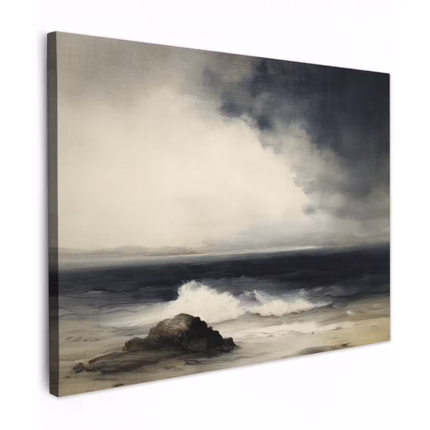 Leinwandbild - Meer - Felsen - Sturm