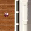 Bordeaux - Blokjes - Klassiek Naambord Rond klein -sfeer3-rond-XS