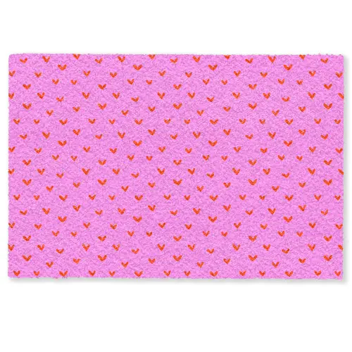 Rood -  Hartjes - Roze - Patroon Deurmat klein 898 -zkaufland3d