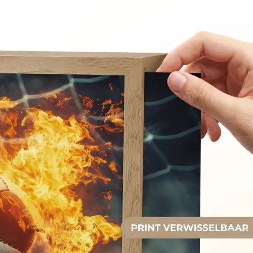 Voetbal - Goal - Doelnet - Vuur Light Box met batterij (Wandlamp kind) middel -USP_websiteprintNL