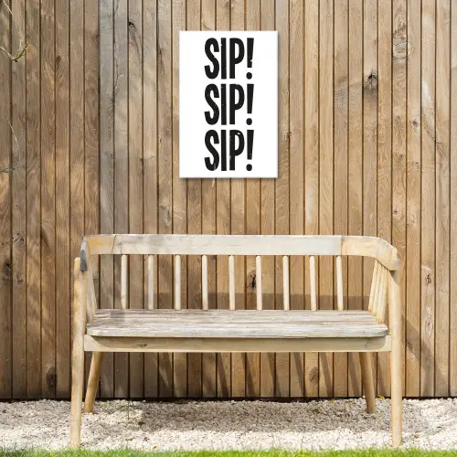 Vintage - Japandi - Decoratie - Black Tuinposter op houten frame 2 cm dik klein -sfeer4