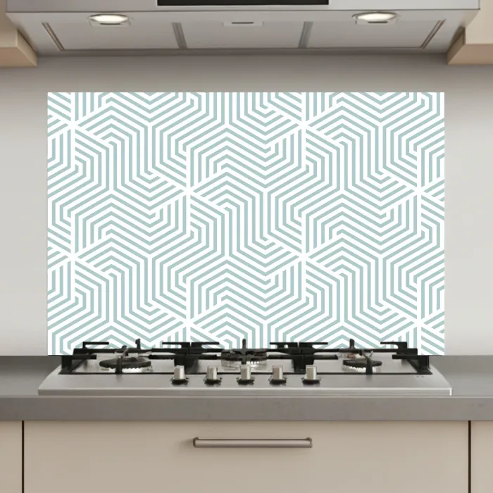 Geometrie - Lijn - Groen - Patroon keuken achterwand spatscherm klein 900 -3d_website