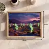 Neon cactussen - Woestijn - Zonsondergang Dienblad Rechthoek middel -USP_Formaat