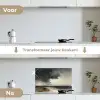 Kust - Golven - Rots - Storm keuken achterwand spatscherm klein -voor_na_NL