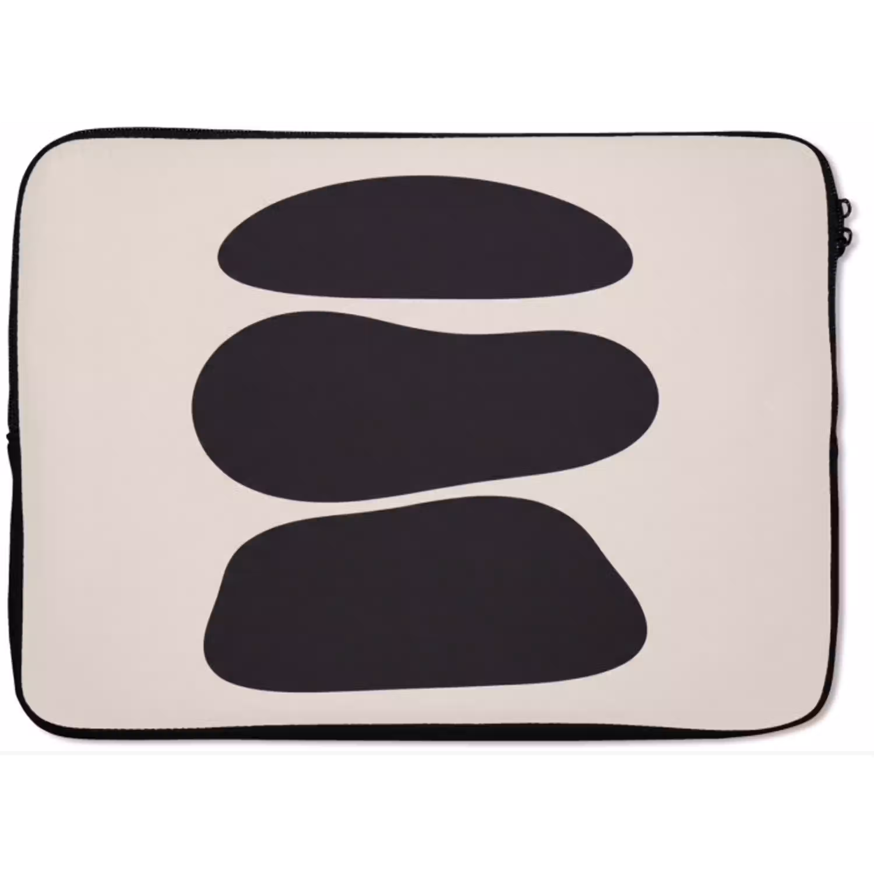 Vormen - Organisch - Zwart laptophoes neopreen klein -zkaufland3dotto