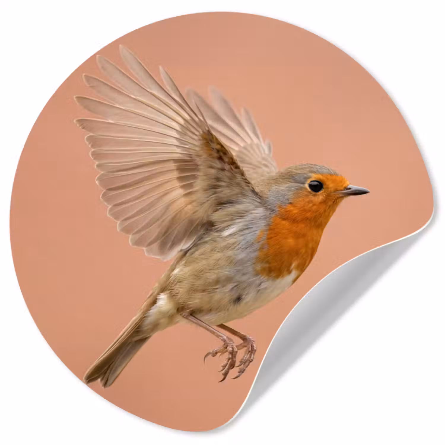 Behangcirkel - Roodborst - Natuur - Roze