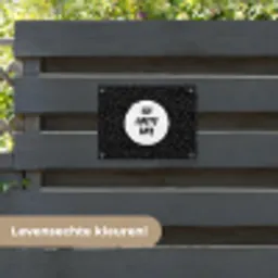 Quotes - Tekst - Oh happy day - Geluk tuinposter los doek klein -sfeer3