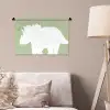 Dino - Triceratops - Dinosaurus - Groen Wandkleed katoen klein -sfeer4