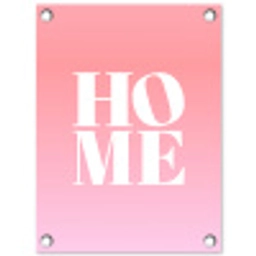Home - Letters - Groot - Roze tuinposter los doek klein -3d