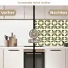 Botanisch - Retro - Groen keuken achterwand 2 middel 871 -voor-na2_DE