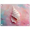 Schelp - Pastel - Pink tuinposter los doek klein -3d