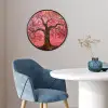 Boom - Levensboom - Roze - Goud Fotolijst rond zonder passe partout klein -sfeer2