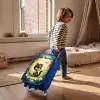 Kat - Vlinder - Bloemen Kinderkoffer - Blauw klein -sfeer1