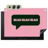 Roze - Tekstwolk - Groen - BLAH BLAH BLAH Inductie beschemer met haakjes klein -3d