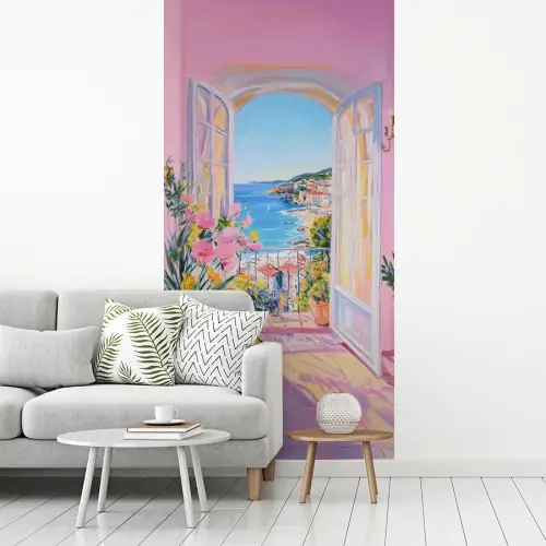 Roze - Buiten - Verf fotobehang vinyl groot -woonkamer