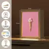 Hoorntje - Schepijs - Roze Light Box met kabel (Tafellamp) klein -USP_NL