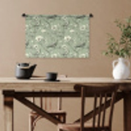 Klassiek - Botanisch - Groen Wandkleed katoen klein 269 -sfeer6