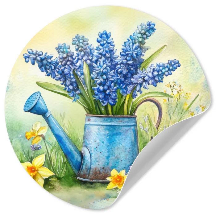 Gieter - Lavendel - Bloesems Wandcirkel behangsticker klein -3d