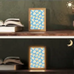 Eieren - Dooiers - Blauw Light Box met kabel (Tafellamp) klein 925 -sfeer3