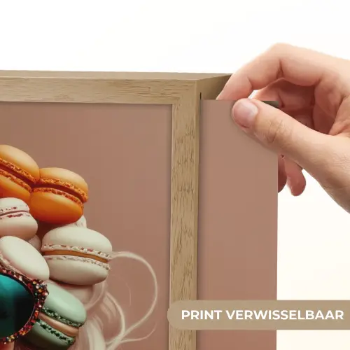 Vrouw - Macarons - Bril Light Box met batterij (Wandlamp) middel -USP_websiteprintNL