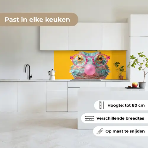 Kameleon - Kauwgom - Kleurrijk keuken achterwand 2 middel -sfeer4_NL