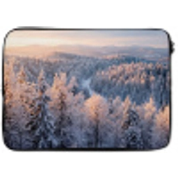 Bos - Bergen - Goud - Winter - Warm laptophoes neopreen klein -zkaufland3dotto