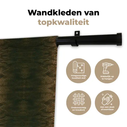 Slang - Boa - Bruin Wandkleed katoen klein 269 -sfeer2